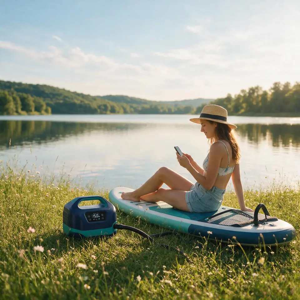 KraftPump pumpt das Board automatisch auf, während du entspannst